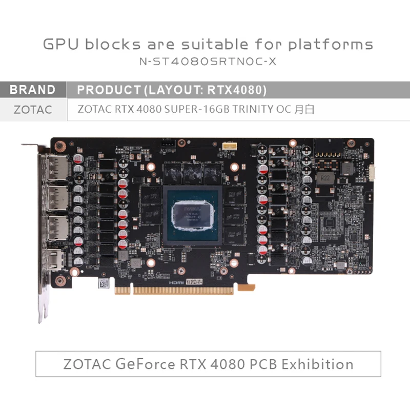 Bykski N-ST4080SRTNOC-X GPUブロッ - Rtx 4080 Water Cooling Block のレビューと価格