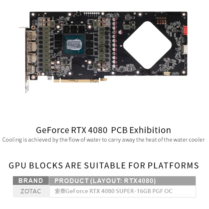 Bykski N-ST4080SPGF-X GPU ブロック - Rtx 4080 Water Cooling Block のレビューと価格